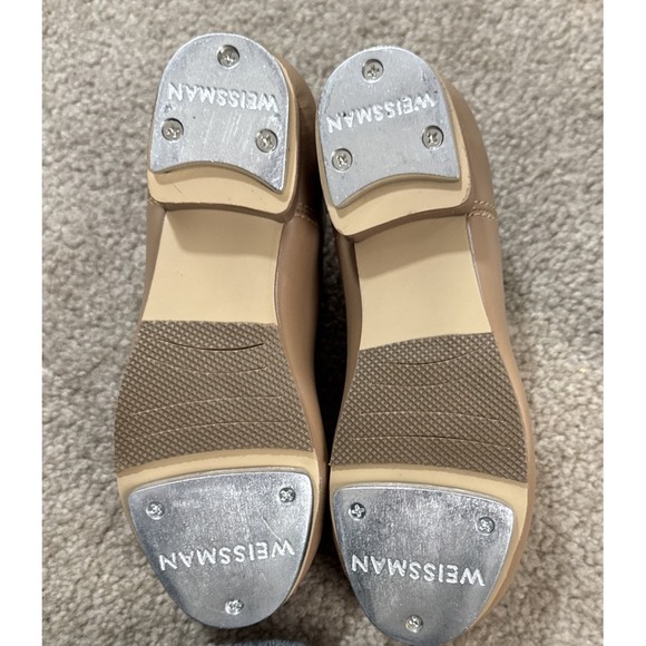 Weissman Tap Shoes Childs Size 12CM Style W1600 Caramel Lace UP‎ Rubber Sole New - Picture 4 of 5